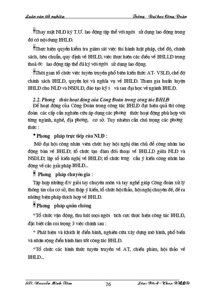 image for page Một số ý kiến đánh  giá,kiến nghị, giải pháp về hoạt động của công đoàn các cấp trong tổng công ty dệt may