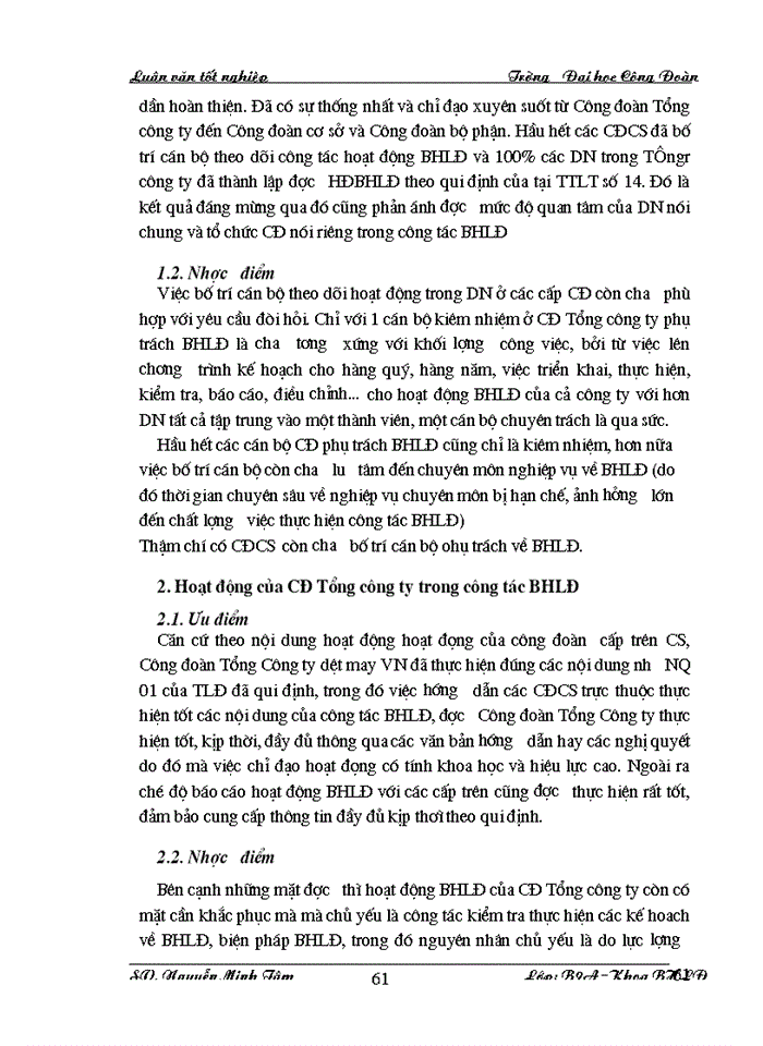 image for page Một số ý kiến đánh  giá,kiến nghị, giải pháp về hoạt động của công đoàn các cấp trong tổng công ty dệt may