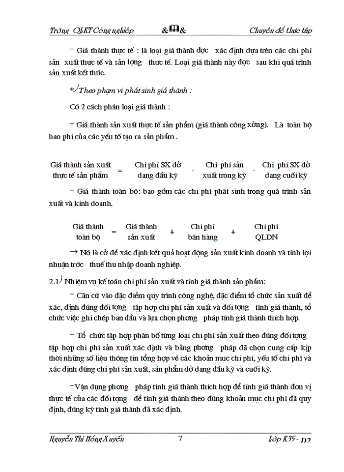 image for page Kế toán tập hợp chi phí sản xuất và tính giá thành sản phẩm