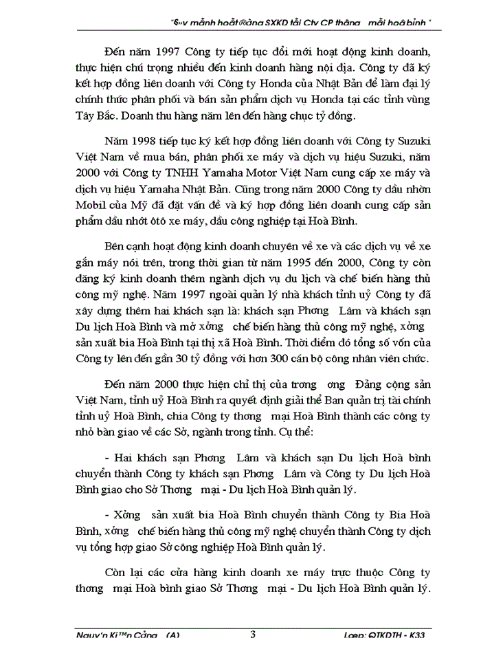 image for page Đẩy mạnh hoạt động sản xuất kinh doanh tại Công cổ phần Thương mại Hoà bình