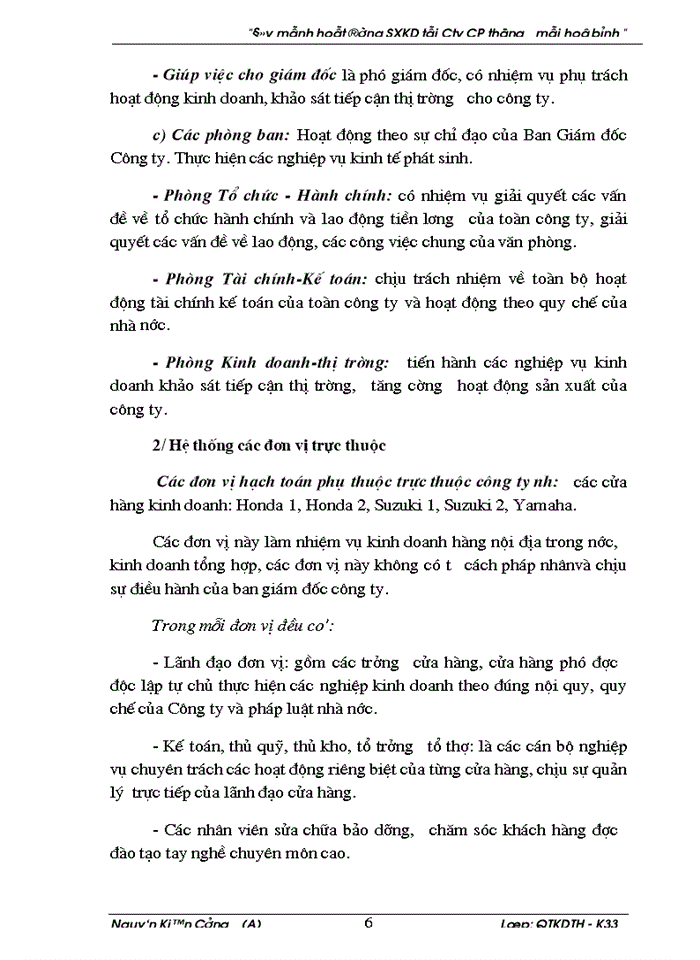 image for page Đẩy mạnh hoạt động sản xuất kinh doanh tại Công cổ phần Thương mại Hoà bình