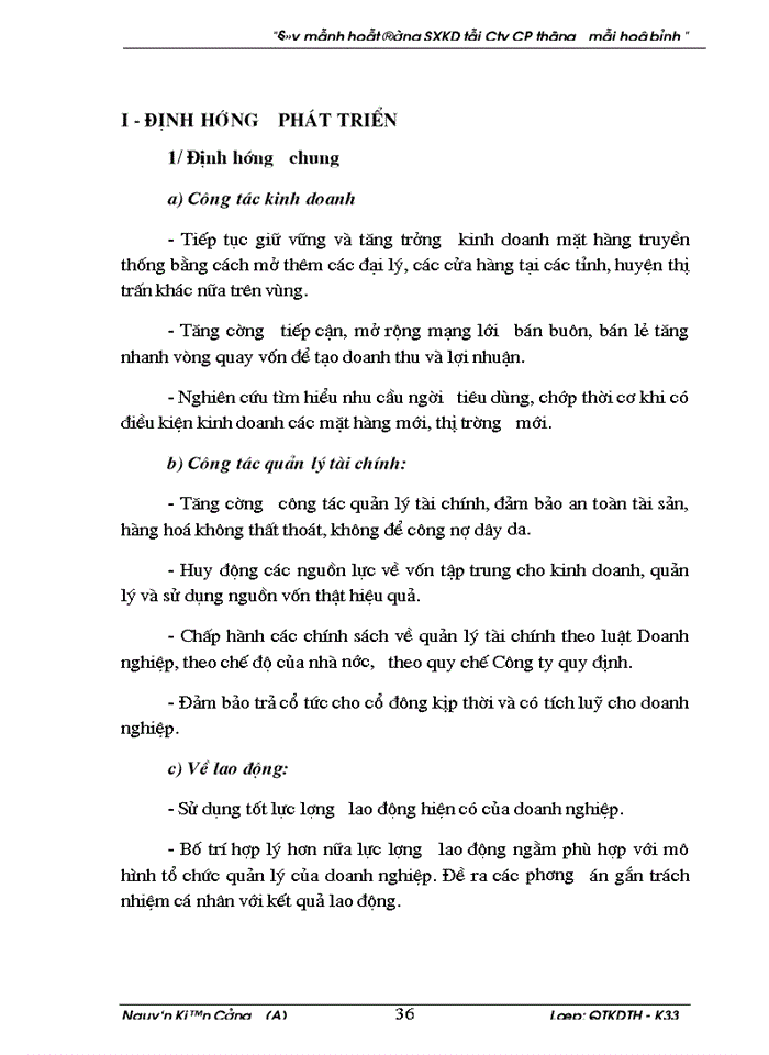 image for page Đẩy mạnh hoạt động sản xuất kinh doanh tại Công cổ phần Thương mại Hoà bình