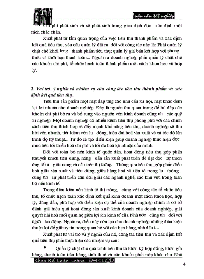 image for page Hoàn thiện công tác hạch toán tiêu thụ thành phẩm và xác định kết quả tiêu thụ tại Công ty cổ phần Dệt 10/10
