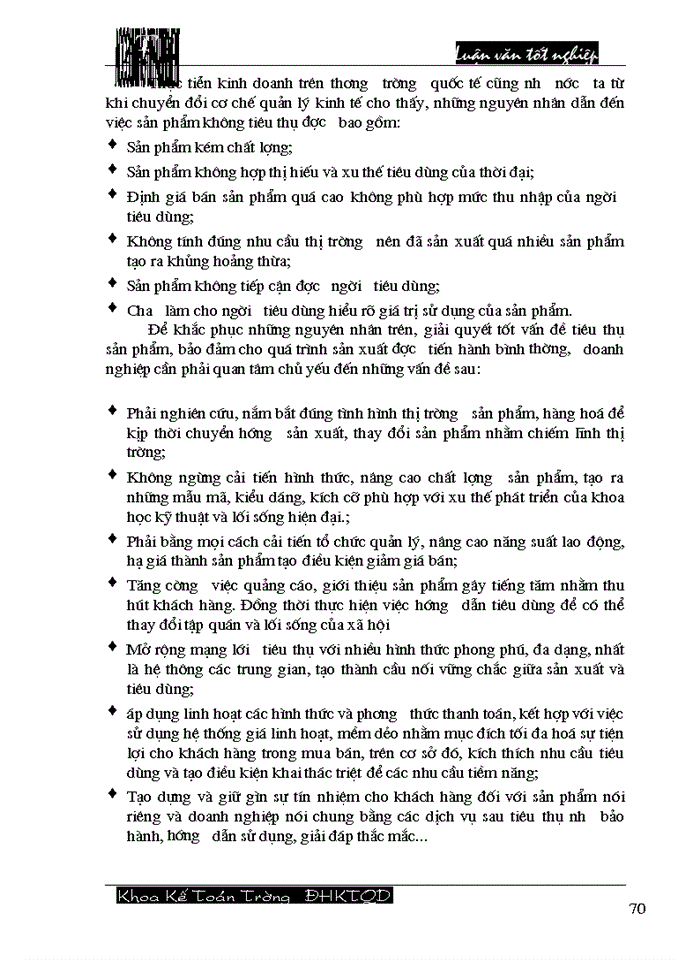 image for page Hoàn thiện công tác hạch toán tiêu thụ thành phẩm và xác định kết quả tiêu thụ tại Công ty cổ phần Dệt 10/10