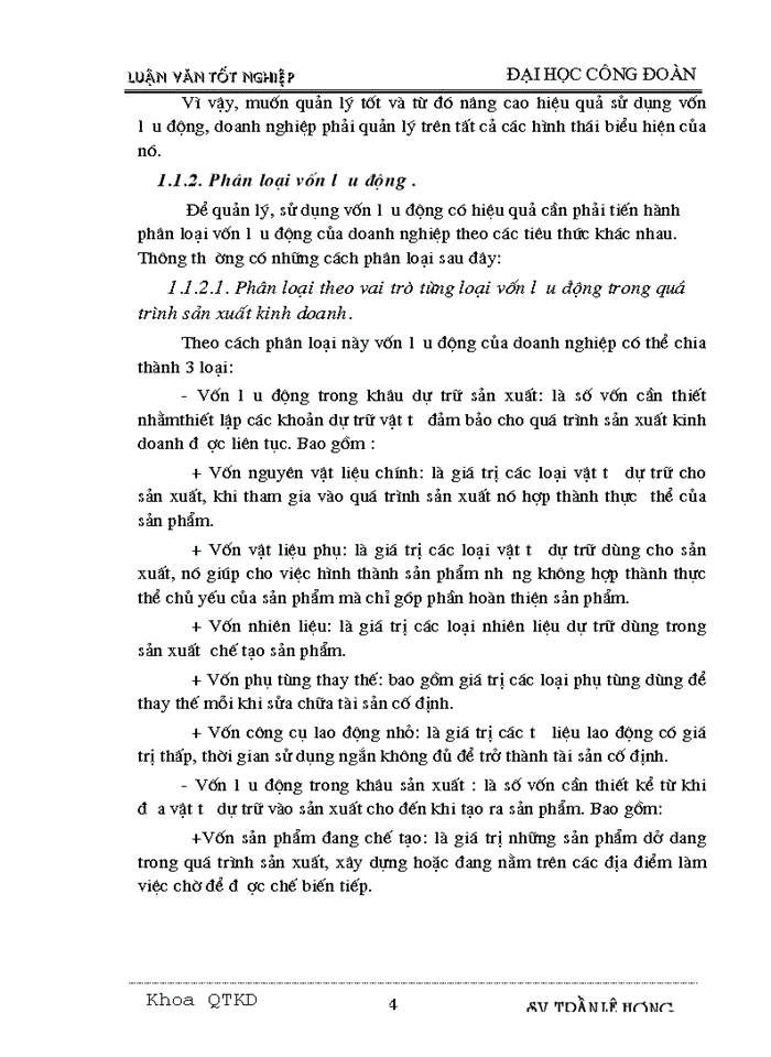 image for page Một số biện pháp nâng cao hiệu quả sử dụng vốn lưu động tại Công ty Dệt May Hà Nội
