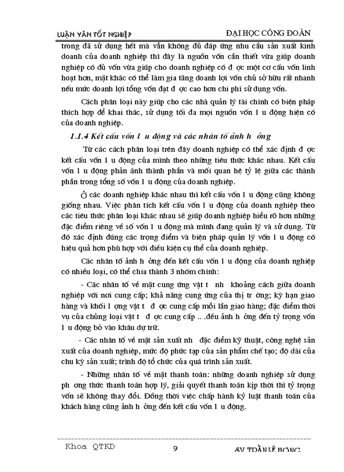 image for page Một số biện pháp nâng cao hiệu quả sử dụng vốn lưu động tại Công ty Dệt May Hà Nội