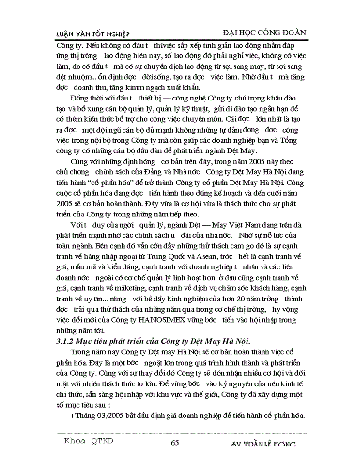 image for page Một số biện pháp nâng cao hiệu quả sử dụng vốn lưu động tại Công ty Dệt May Hà Nội