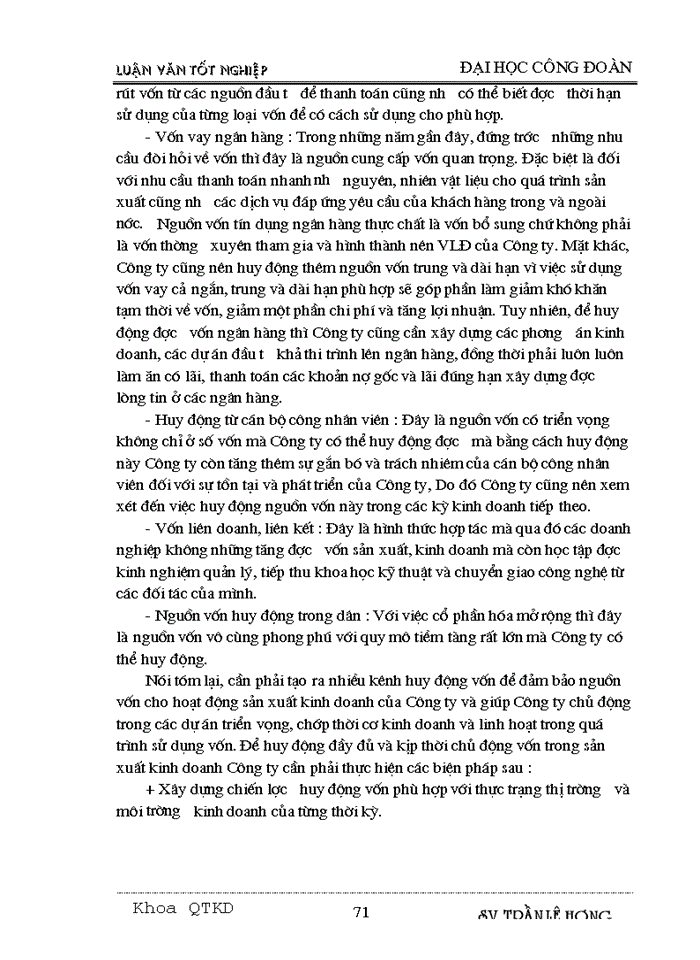 image for page Một số biện pháp nâng cao hiệu quả sử dụng vốn lưu động tại Công ty Dệt May Hà Nội