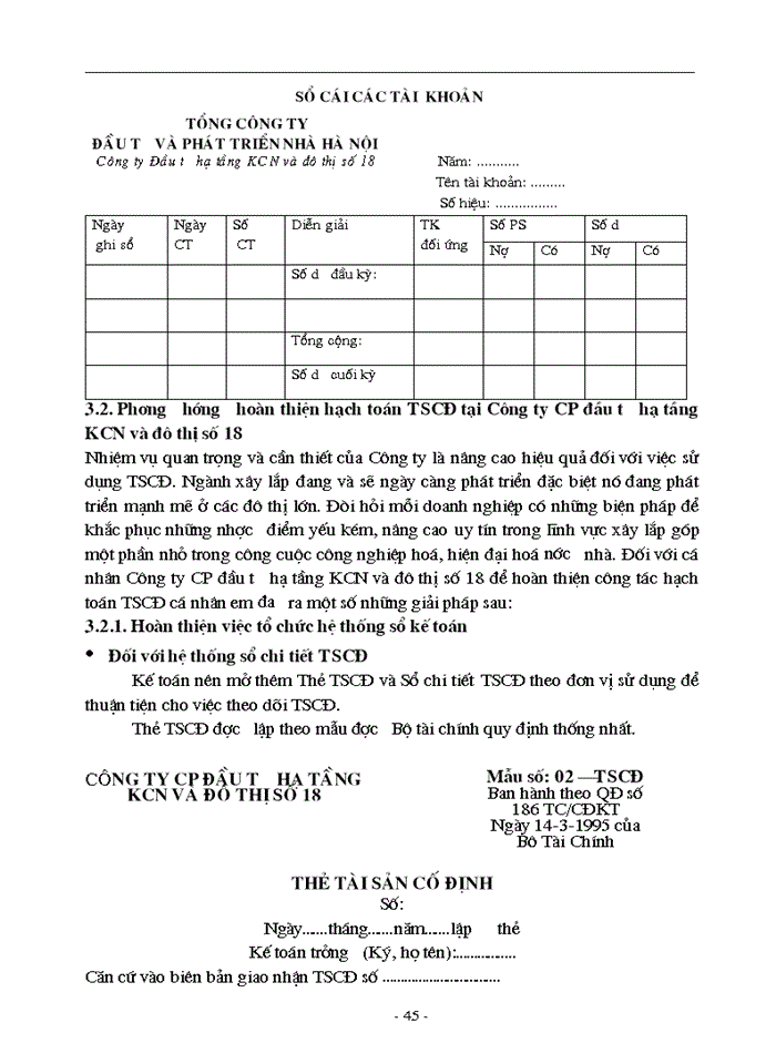 image for page Hoàn thiện hạch toán tài sản cố định tại Công ty cổ phần đầu tư hạ tầng khu công nghiệp và đô thị số 18