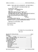 Làm việc với hệ quản trị csdl ms.access. ms.excel.