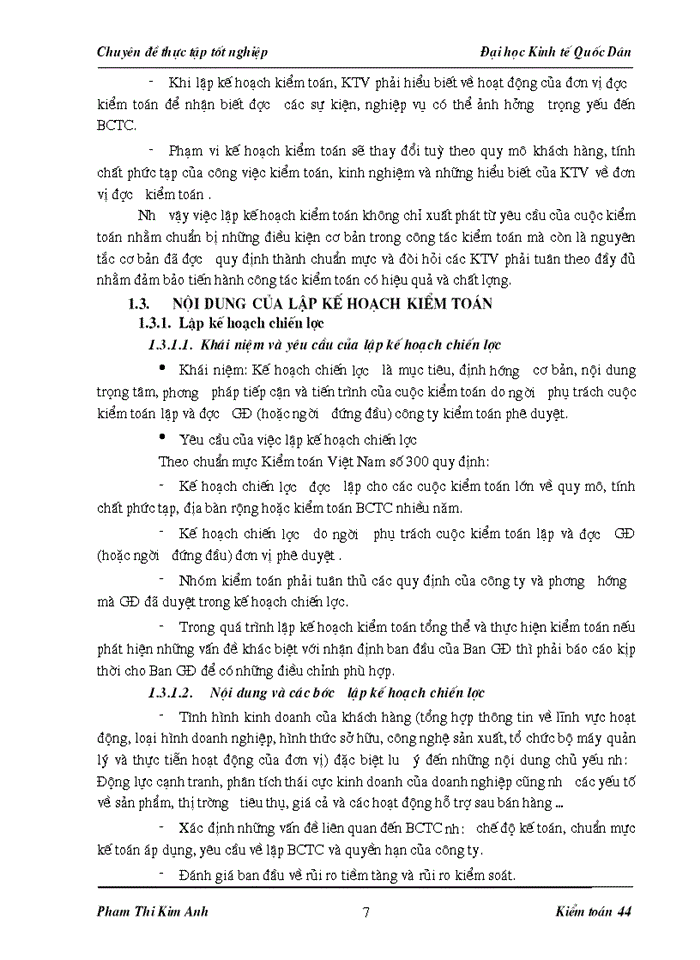 image for page Hoàn thiện quy trình lập kế hoạch kiểm toán trong kiểm toán báo cáo tài chính do Công ty Cổ phần Kiểm toán và Tư vấn Tài chính Kế toán thực hiện