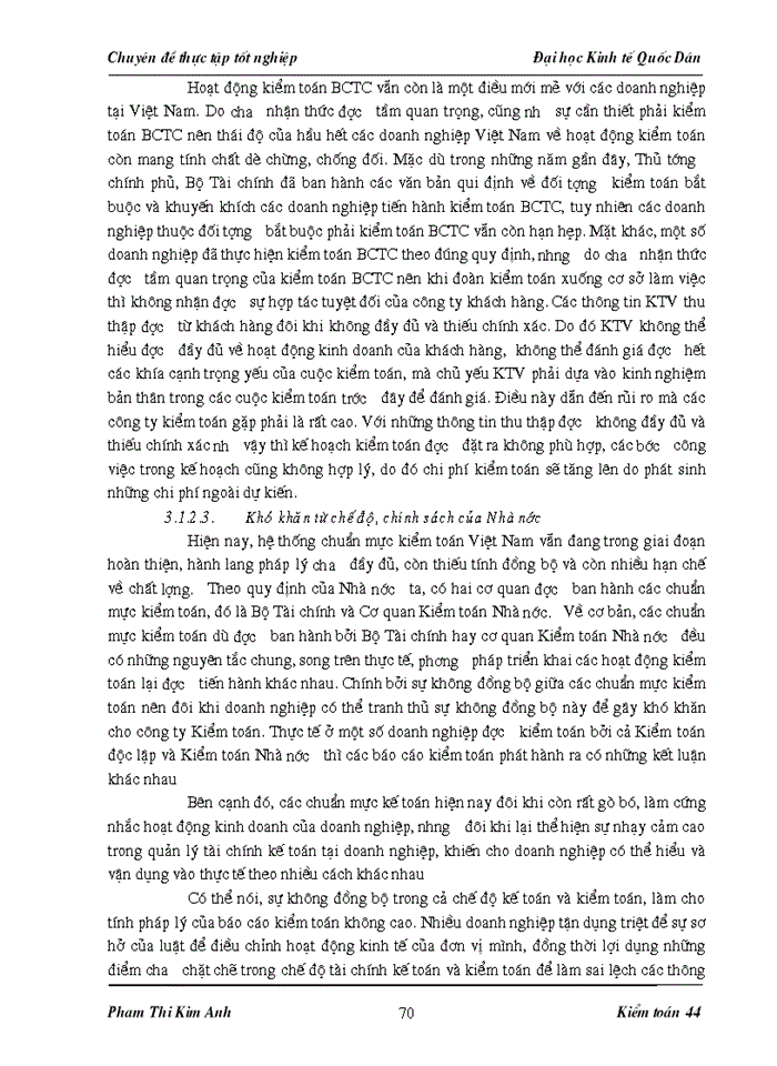 image for page Hoàn thiện quy trình lập kế hoạch kiểm toán trong kiểm toán báo cáo tài chính do Công ty Cổ phần Kiểm toán và Tư vấn Tài chính Kế toán thực hiện