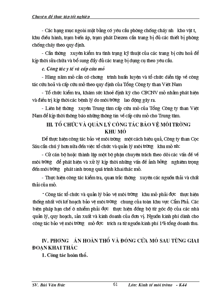 image for page Phân tích những tác động môi trường và đánh giá hiệu quả kinh tế môi trường của dự án cải tạo mở rộng khai thác kinh doanh than - mỏ than Cọc Sáu