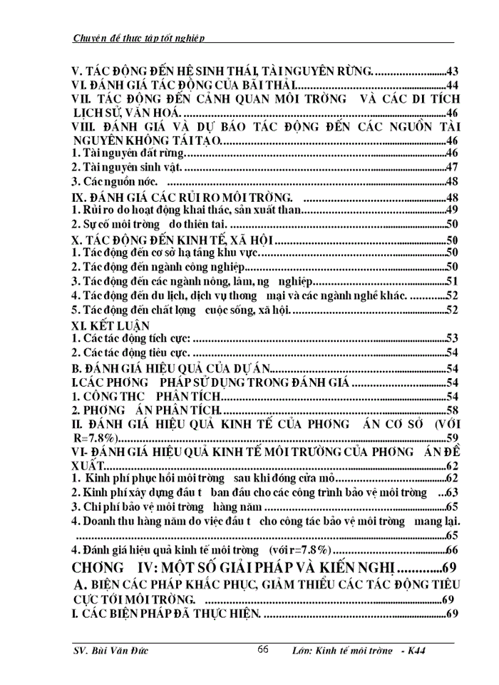 image for page Phân tích những tác động môi trường và đánh giá hiệu quả kinh tế môi trường của dự án cải tạo mở rộng khai thác kinh doanh than - mỏ than Cọc Sáu