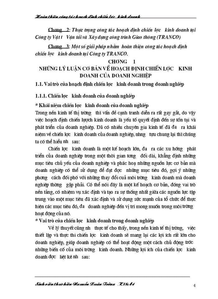 image for page Hoàn thiện công tác hoạch định chiến lược kinh doanh tại Công ty Vật tư Vận tải và Xây dựng công trình Giao thông