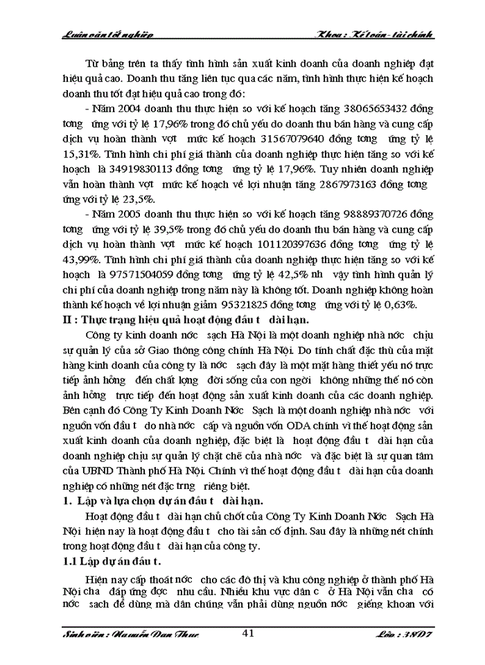 image for page Các giải pháp nâng cao hiệu quả hoạt động đầu tư dài hạn tại Công ty Kinh doanh nước sạch Hà Nội