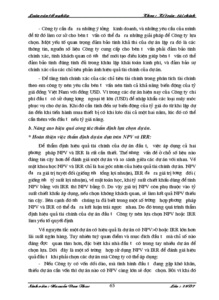image for page Các giải pháp nâng cao hiệu quả hoạt động đầu tư dài hạn tại Công ty Kinh doanh nước sạch Hà Nội