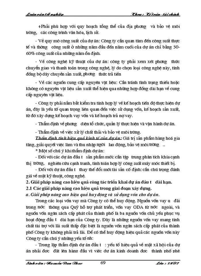 image for page Các giải pháp nâng cao hiệu quả hoạt động đầu tư dài hạn tại Công ty Kinh doanh nước sạch Hà Nội