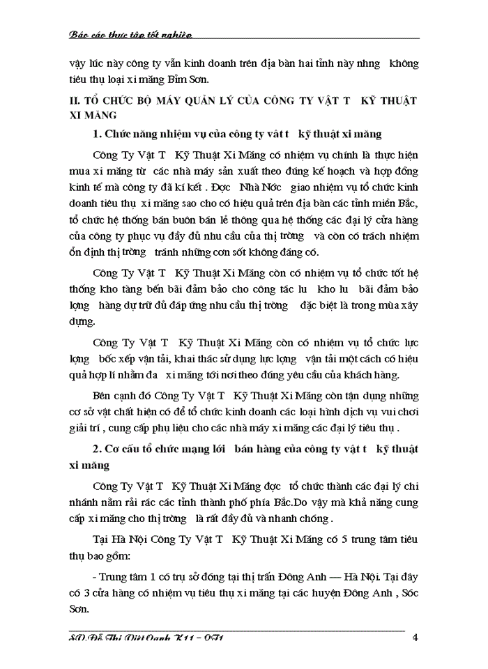 image for page Những giải pháp nỗ lực nhằm nâng cao hiệu quả hoạt động tiêu thụ xi măng tại công ty vật tư kỹ thuật xi măng – Bộ xây dựng