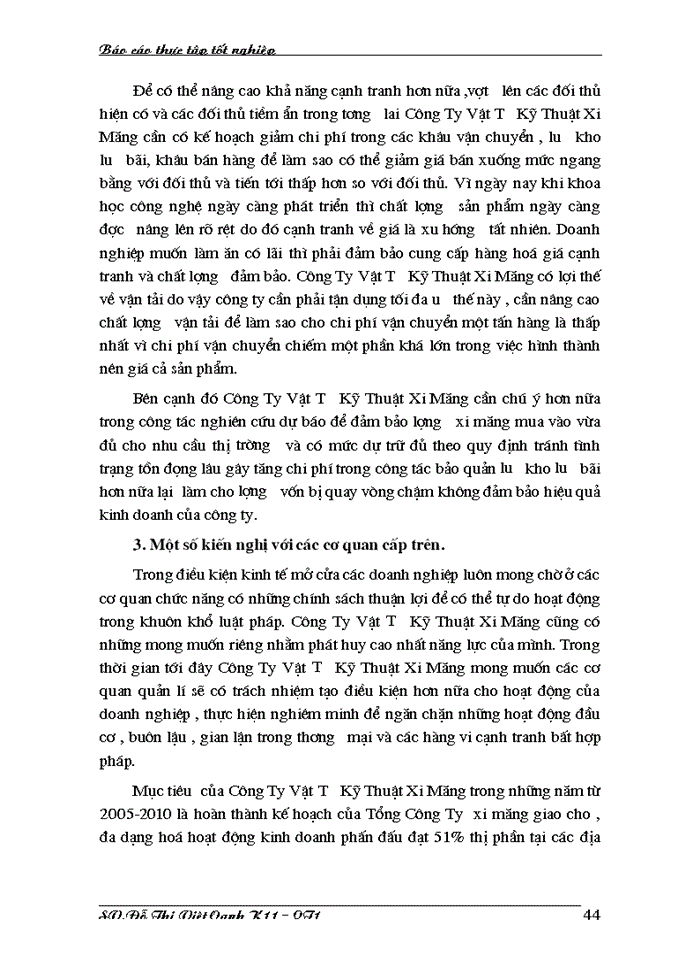 image for page Những giải pháp nỗ lực nhằm nâng cao hiệu quả hoạt động tiêu thụ xi măng tại công ty vật tư kỹ thuật xi măng – Bộ xây dựng