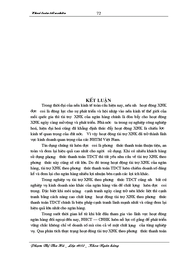 image for page Giải pháp nâng cao chất lượng hoạt động tài trợ xuất nhập khẩu theo phương thức thanh toán tín dụng chứng từ tại Ngân hàng Công thương Chi nhánh Hoàn Kiếm