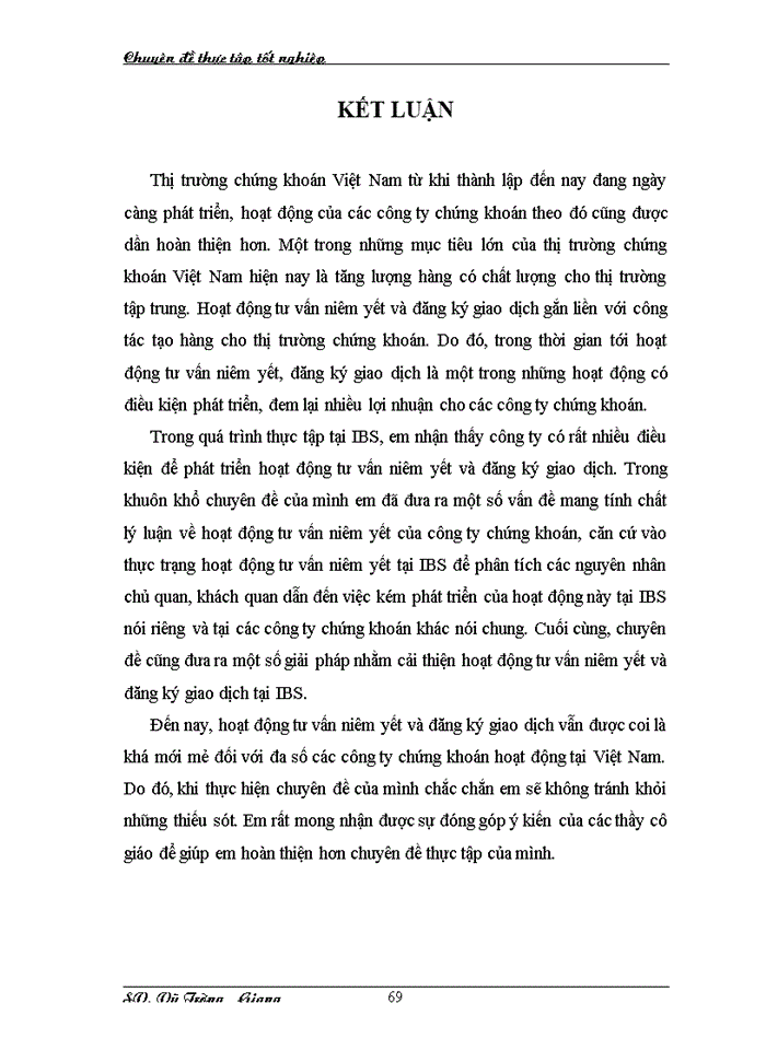 image for page Phát triển hoạt động tư vấn niêm yết tại công ty chứng khoán ngân hàng công thương.