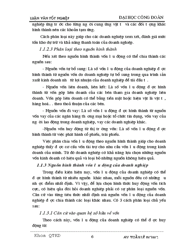 image for page Một số biện pháp nâng cao hiệu quả sử dụng vốn lưu động tại Công ty Dệt May Hà Nội