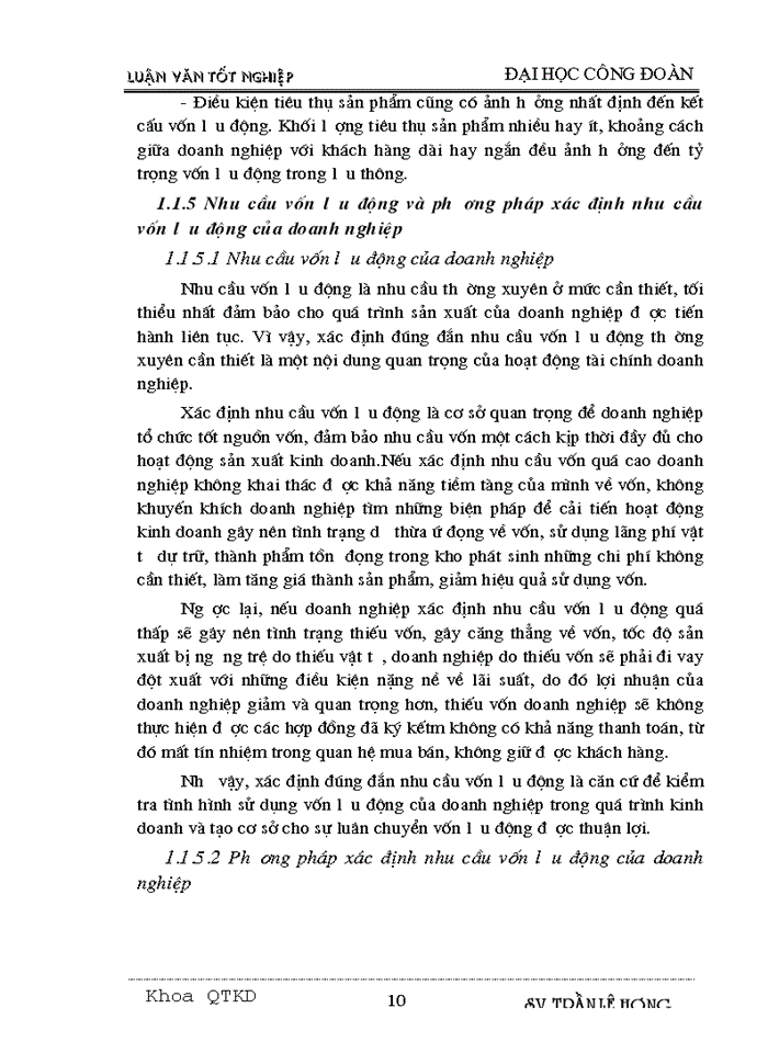 image for page Một số biện pháp nâng cao hiệu quả sử dụng vốn lưu động tại Công ty Dệt May Hà Nội
