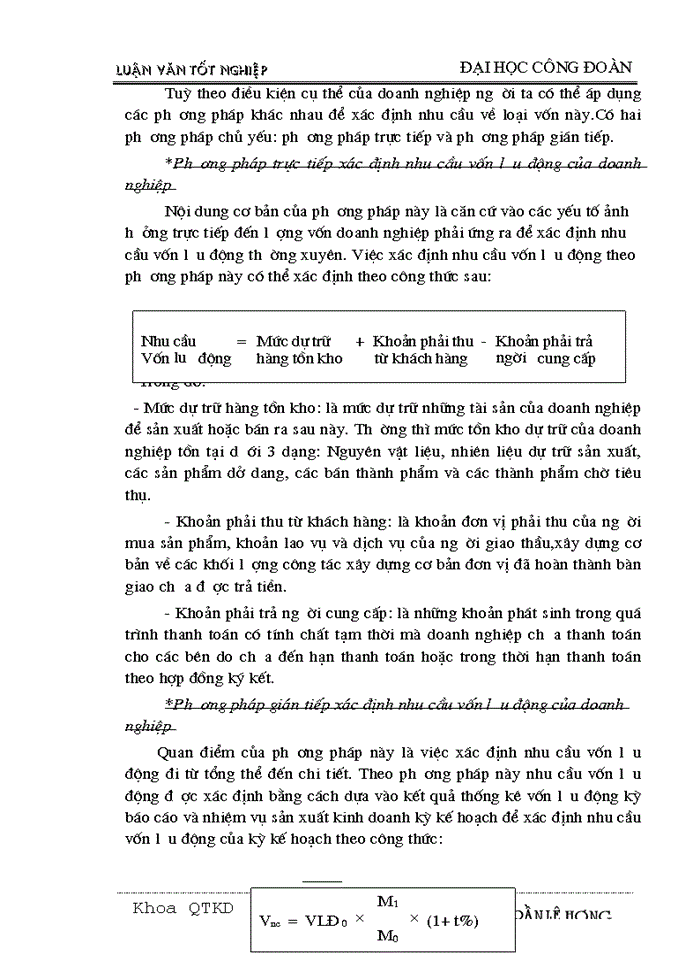 image for page Một số biện pháp nâng cao hiệu quả sử dụng vốn lưu động tại Công ty Dệt May Hà Nội