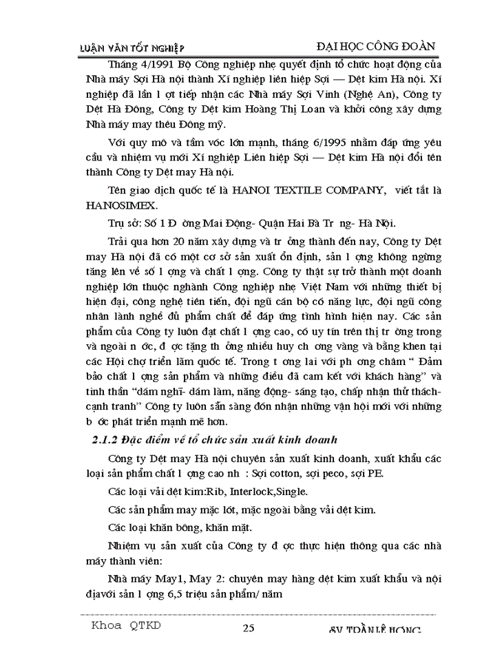 image for page Một số biện pháp nâng cao hiệu quả sử dụng vốn lưu động tại Công ty Dệt May Hà Nội