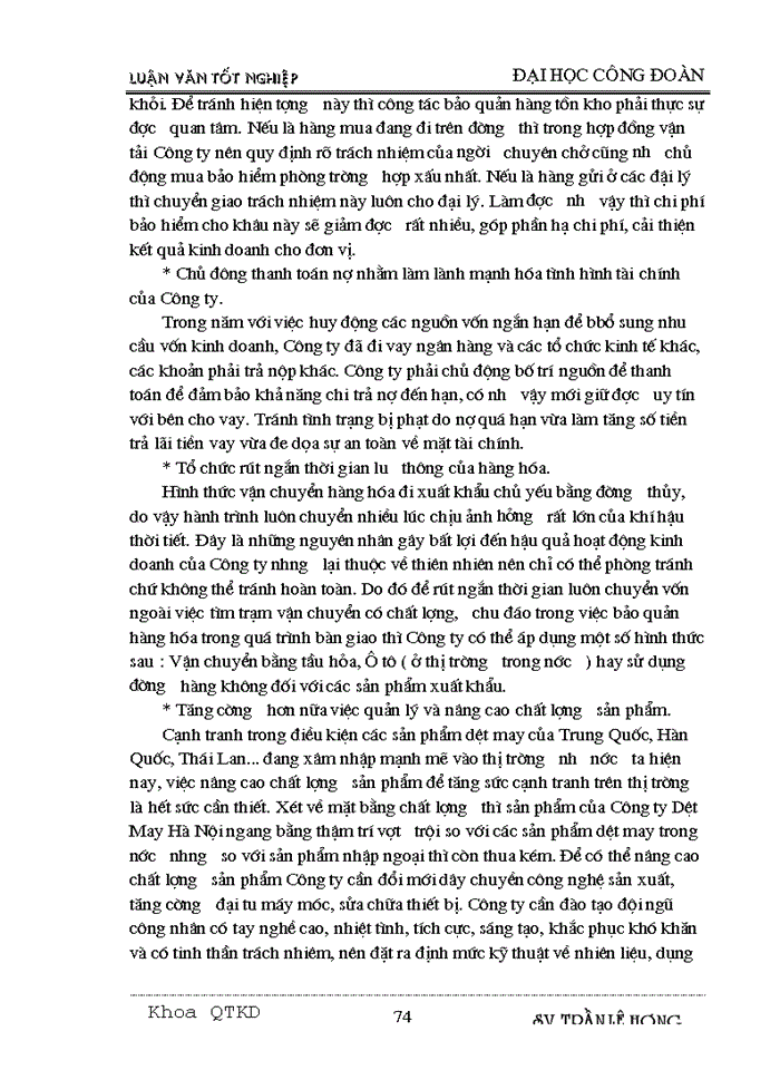 image for page Một số biện pháp nâng cao hiệu quả sử dụng vốn lưu động tại Công ty Dệt May Hà Nội
