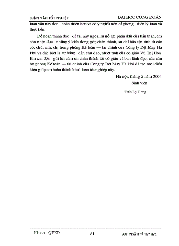 image for page Một số biện pháp nâng cao hiệu quả sử dụng vốn lưu động tại Công ty Dệt May Hà Nội