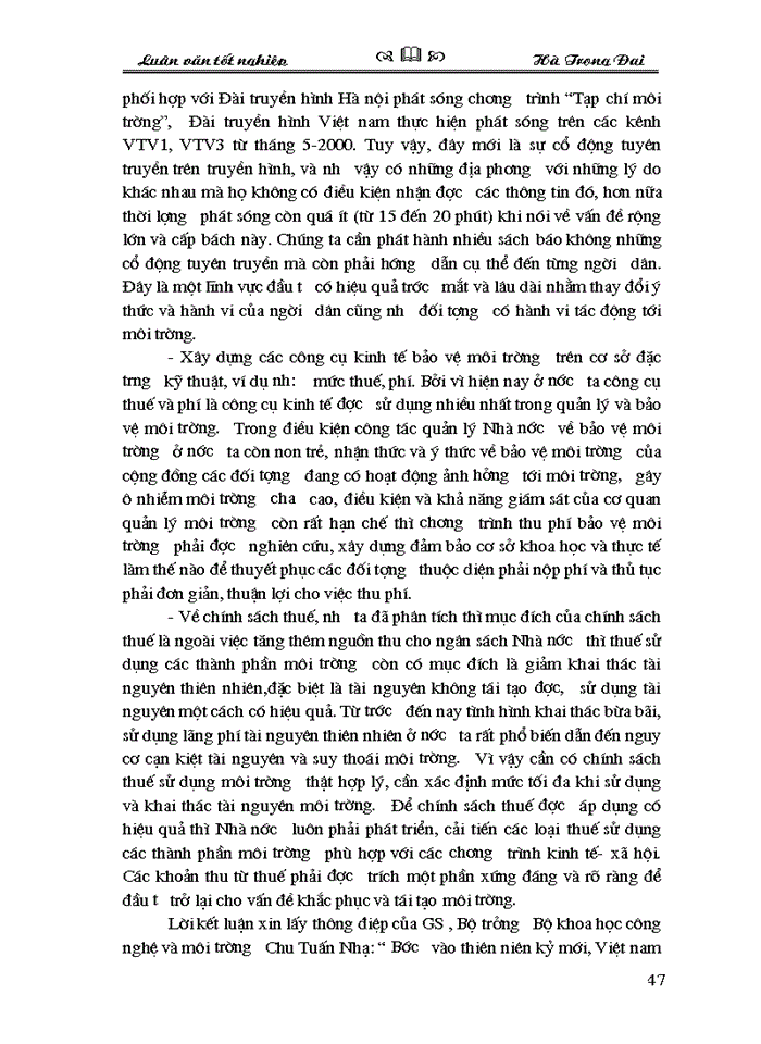 image for page Các công cụ kinh tế trong quản lý và bảo vệ môi trường