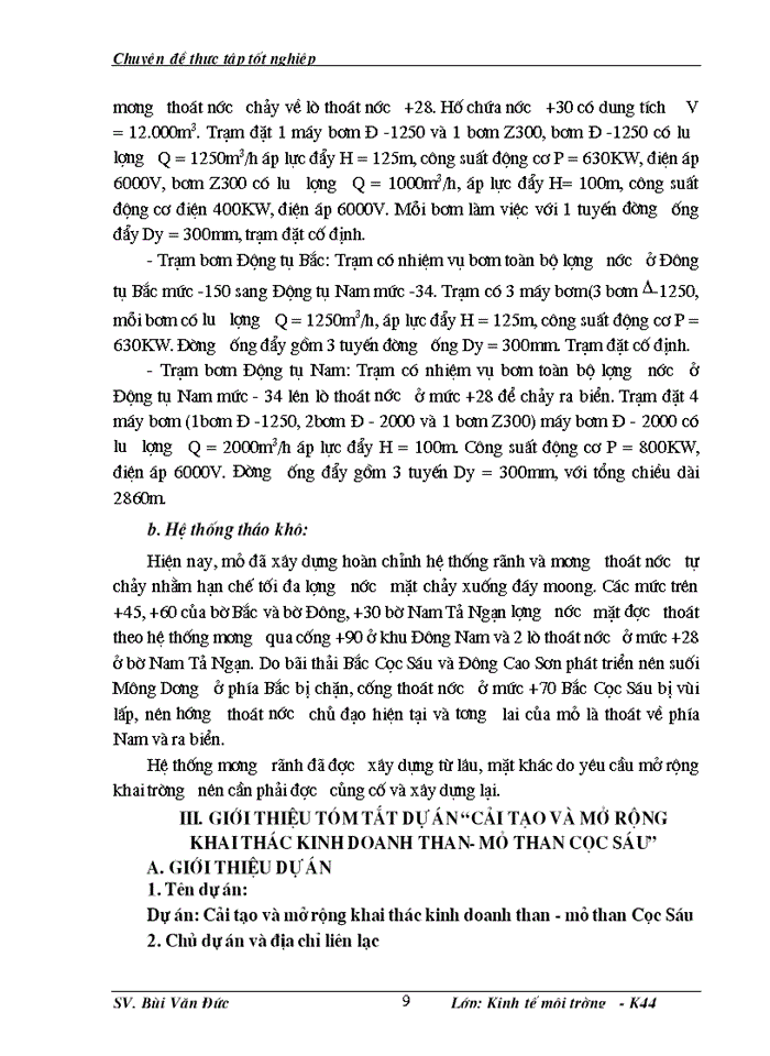 image for page Phân tích những tác động môi trường và đánh giá hiệu quả kinh tế môi trường của dự án cải tạo mở rộng khai thác kinh doanh than - mỏ than Cọc Sáu