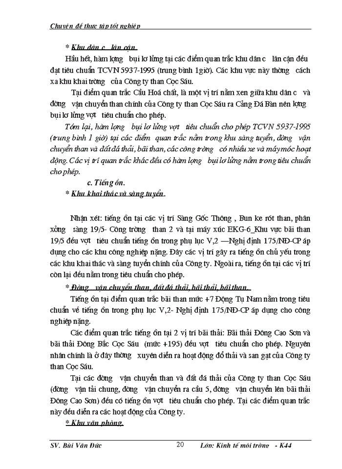 image for page Phân tích những tác động môi trường và đánh giá hiệu quả kinh tế môi trường của dự án cải tạo mở rộng khai thác kinh doanh than - mỏ than Cọc Sáu