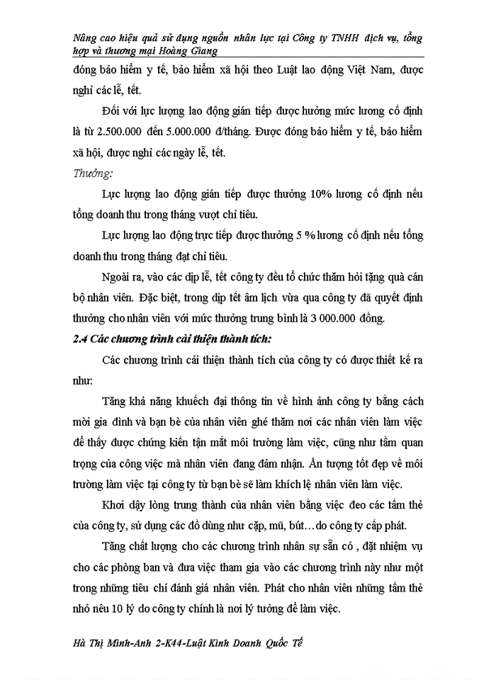 image for page Nâng cao hiệu quả sử dụng nguồn nhân lực tại Công ty TNHH dịch vụ, tổng hợp và thương mại Hoàng Giang