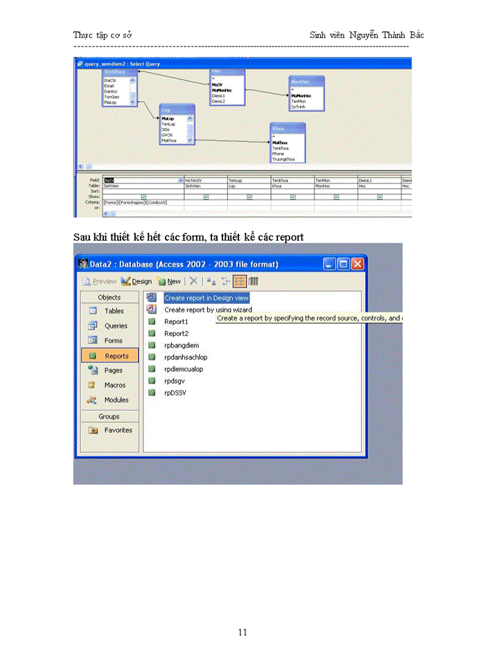 image for page Tìm hiểu công cụ MS Access và xây dựng chương trình Quản lí Sinh viên