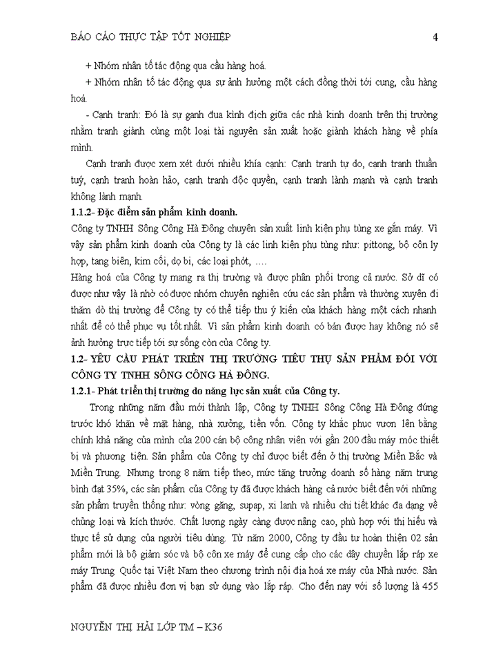 image for page Một số giải pháp nhằm phát triển thị trường tiêu thụ sản phẩm của Công ty TNHH Sông Công Hà Đông.