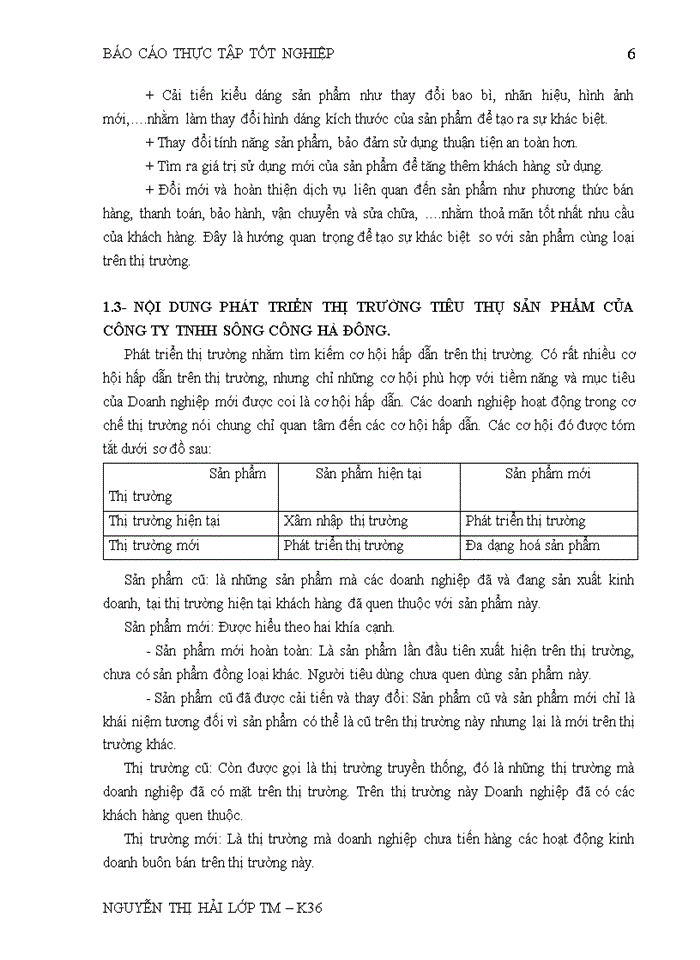 image for page Một số giải pháp nhằm phát triển thị trường tiêu thụ sản phẩm của Công ty TNHH Sông Công Hà Đông.