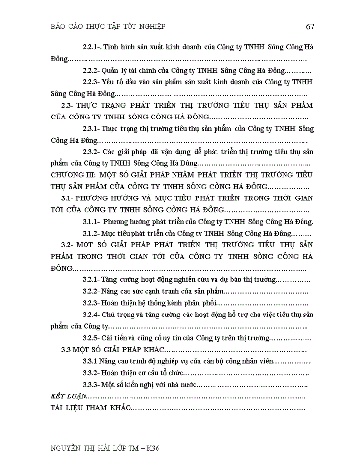 image for page Một số giải pháp nhằm phát triển thị trường tiêu thụ sản phẩm của Công ty TNHH Sông Công Hà Đông.