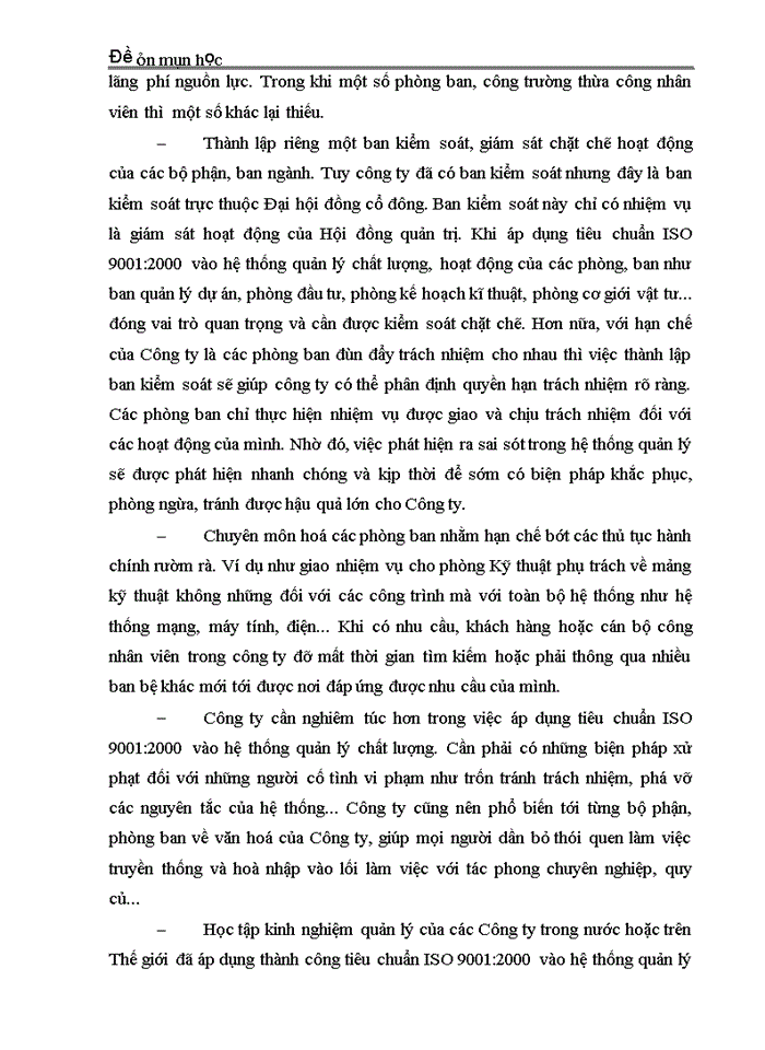 image for page Một số kiến nghị nhằm nâng cao hiệu quả hệ thống quản lý chất lượng của công ty xây dựng vimeco theo tiêu chuẩn iso 9001:2000