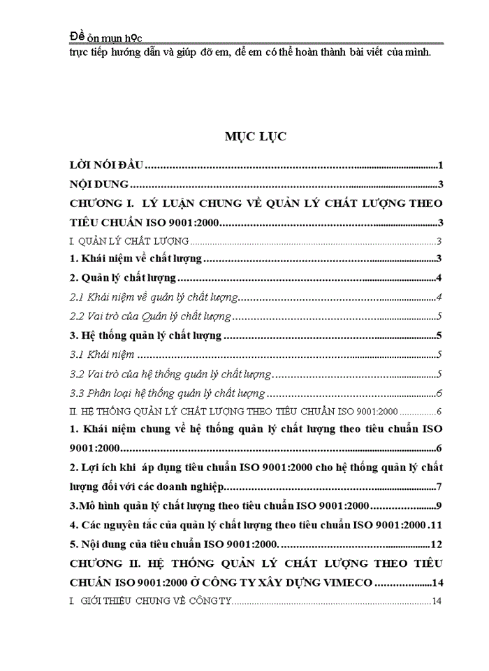 image for page Một số kiến nghị nhằm nâng cao hiệu quả hệ thống quản lý chất lượng của công ty xây dựng vimeco theo tiêu chuẩn iso 9001:2000