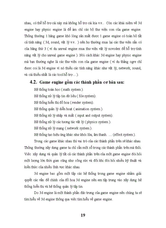 image for page Lý thuyết về game engine và 3d engine