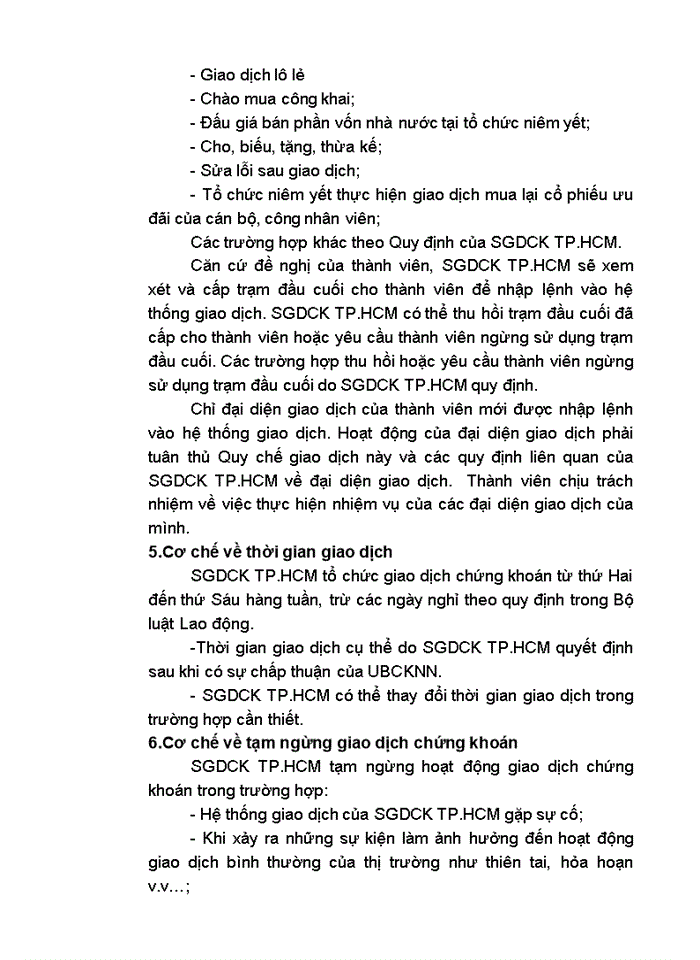 image for page Cơ chế giao dịch của sở giao dịch chứng khoán tp hồ chí minh và so sánh với trung tâm giao dịch chứng khoán hà nội