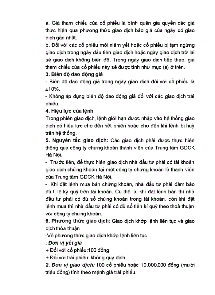 image for page Cơ chế giao dịch của sở giao dịch chứng khoán tp hồ chí minh và so sánh với trung tâm giao dịch chứng khoán hà nội