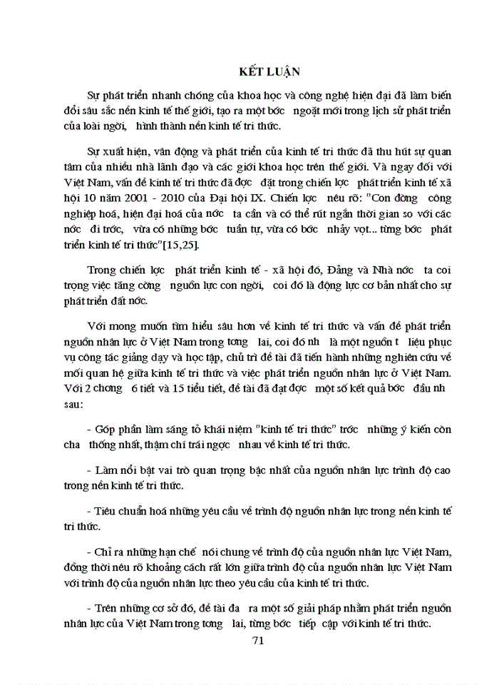 image for page Kinh tế tri thức và vấn đề phát triển nguồn nhân lực ở Việt Nam