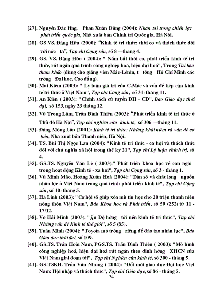 image for page Kinh tế tri thức và vấn đề phát triển nguồn nhân lực ở Việt Nam