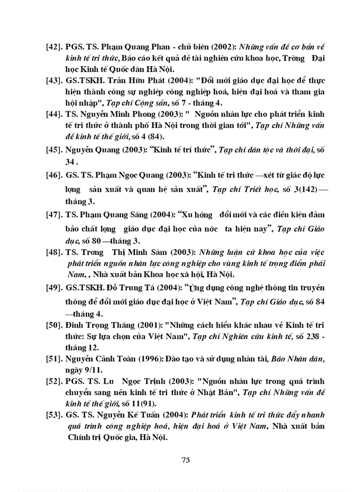 image for page Kinh tế tri thức và vấn đề phát triển nguồn nhân lực ở Việt Nam