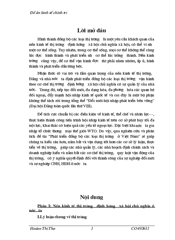 image for page Giải pháp phát triển đồng bộ các loại thị trường trong nền kinh tế thị trường định hướng xã hội chủ nghĩa ở Việt Nam