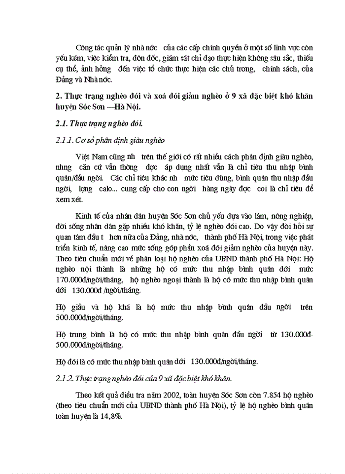 image for page Thực trạng và những giải pháp chủ yếu nhằm xoá đói giảm nghèo ở một số xã đặc biệt khó khăn huyện Sóc Sơn Thành phố Hà nội